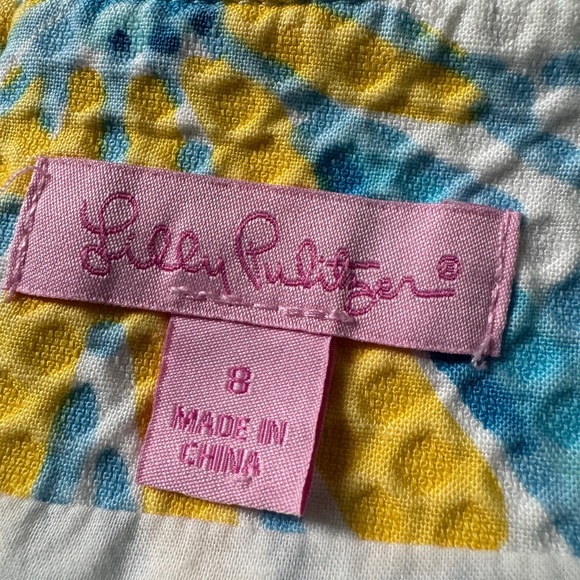 Lilly Pulitzer Daisy skirt 8 yellow blue - Picture 8 of 10
